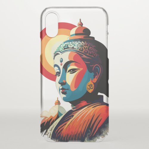 Buddha Lord Retro Pop Art Portrait iPhone X Case
