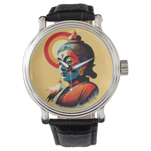 Buddha Lord Retro Pop Art Portrait Watch