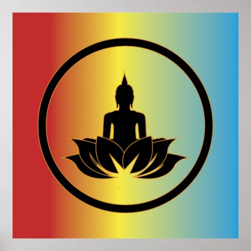 Buddha Lotus Flower Buddhism Zen Spirituality  Poster