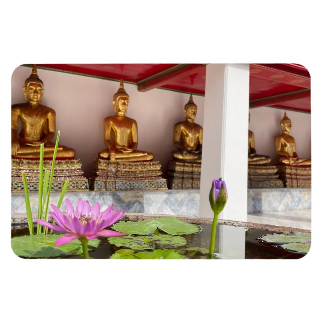 buddha lotus wat pho  magnet (Horizontal)