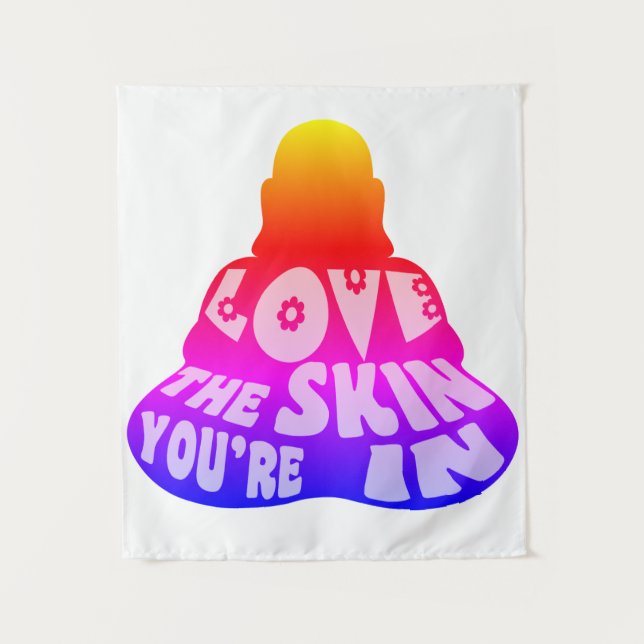 Buddha Love Colorful Tapestry (Front)