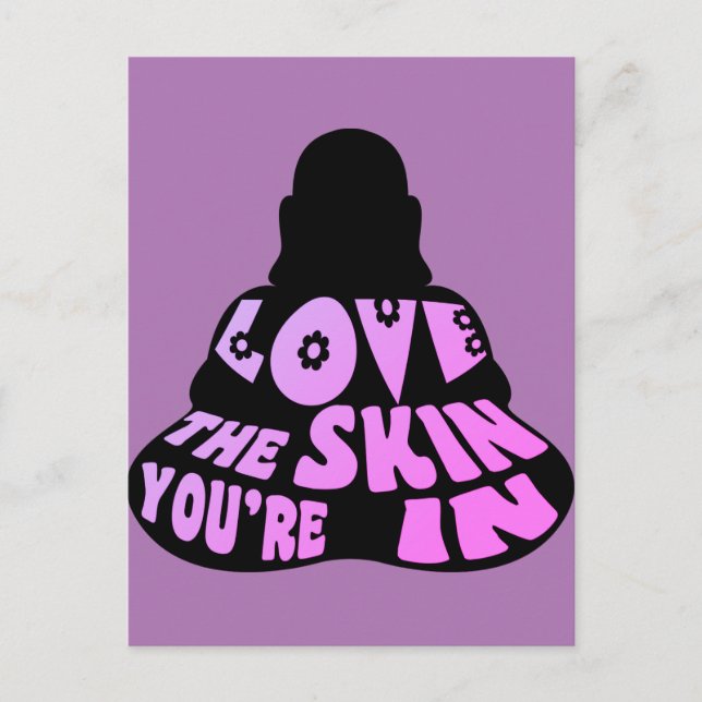 Buddha Love Purple Postcard (Front)