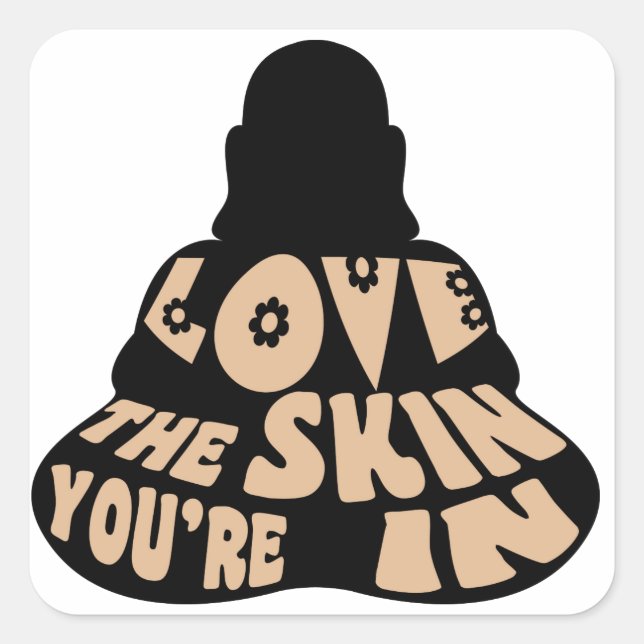 Buddha Love Square Sticker (Front)