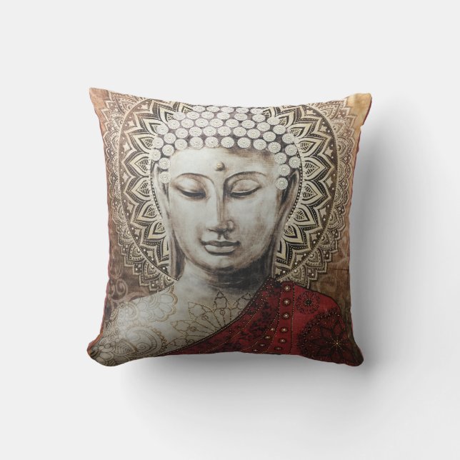 Buddha Love Throw Pillow (Front)