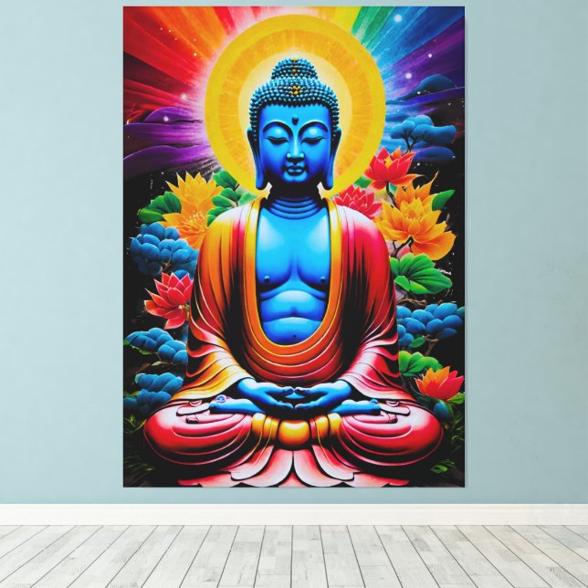 Buddha Luminous Awakening Canvas Print (Insitu(Wood Floor))