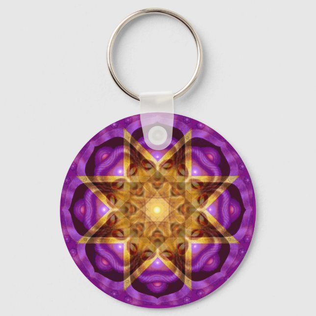 Buddha Mandala Art Keychain (Front)