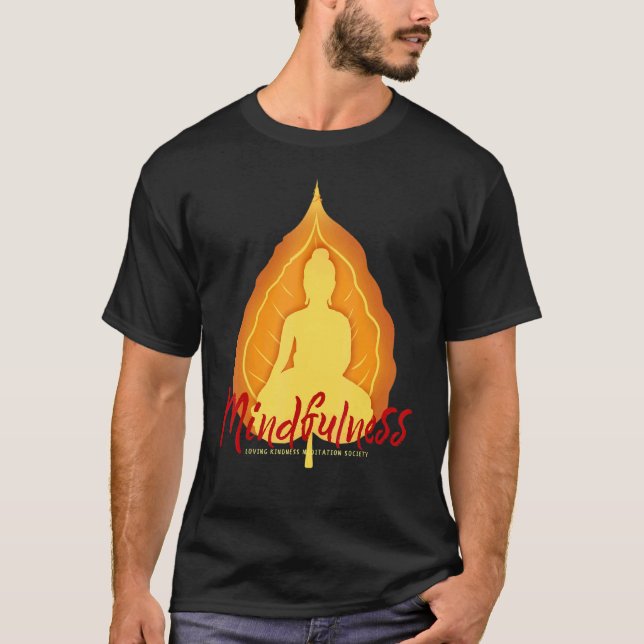 Buddha Mandala Buddhist Mindfulness Blessing Lovin T-Shirt (Front)