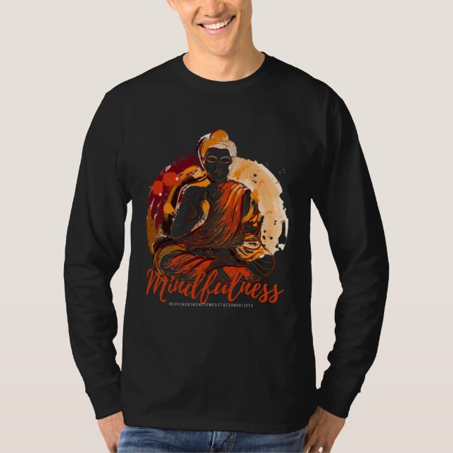 Buddha Mandala Buddhist Mindfulness Buddhism Lovin T-Shirt (Front)