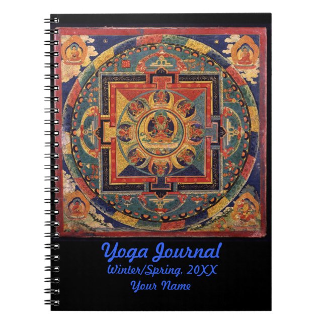 Buddha Mandala Yoga Journal Personalized (Front)