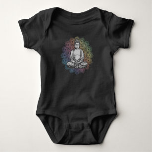 Buddha Mandala Yoga Spiritual Buddhism Baby Bodysuit