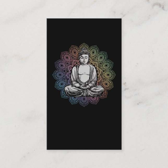 Buddha Mandala Yoga Spiritual Buddhism Business Card (Front)