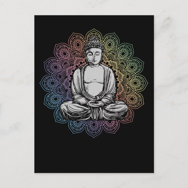 Buddha Mandala Yoga Spiritual Buddhism Postcard (Front)