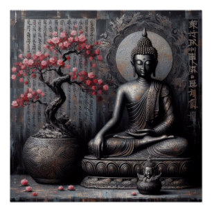BUDDHA MEDITATING AP #13 POSTER