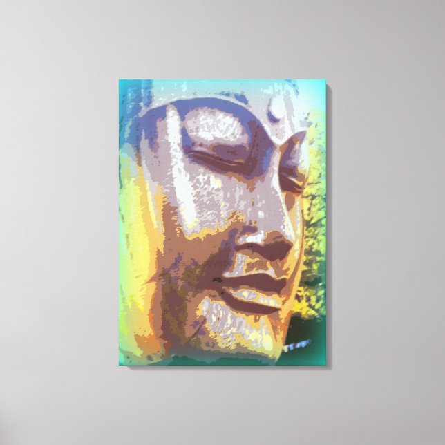 Buddha meditating canvas print (Front)