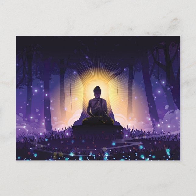 Buddha Meditating Postcard (Front)