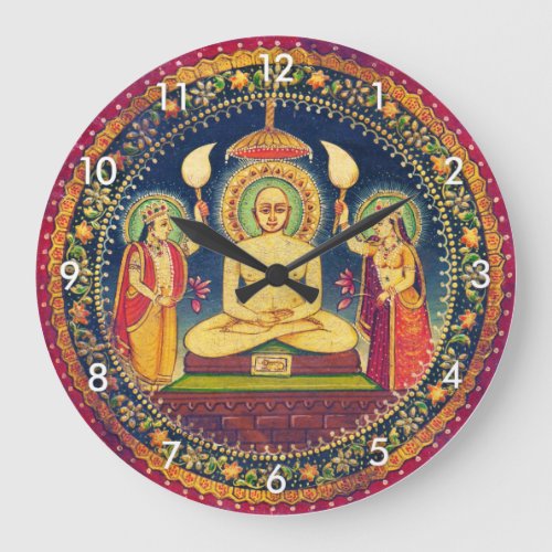 Buddha Meditating with Yoga Large Clock