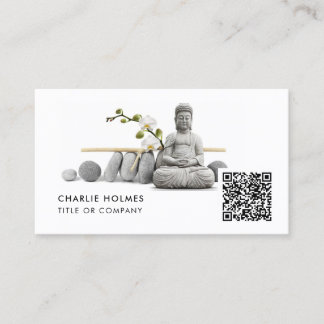 BUDDHA Meditation and Yoga Business Card | QR Code