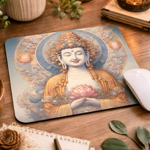 Buddha Meditation Art Zen Spiritual Aesthetic Calm Mouse Pad