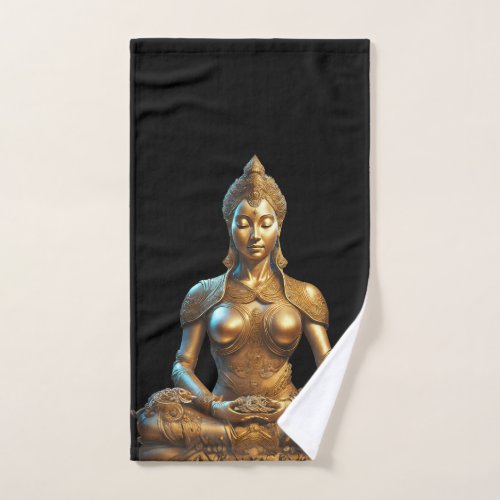 Buddha Meditation Gift Zen Gold Religion Hand Towel