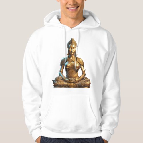 Buddha Meditation Gift Zen Gold Religion Hoodie