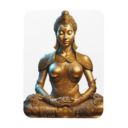 Buddha Meditation Gift Zen Gold Religion Magnet