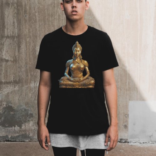 Buddha Meditation Gift Zen Gold Religion T_Shirt