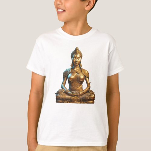Buddha Meditation Gift Zen Gold Religion T_Shirt
