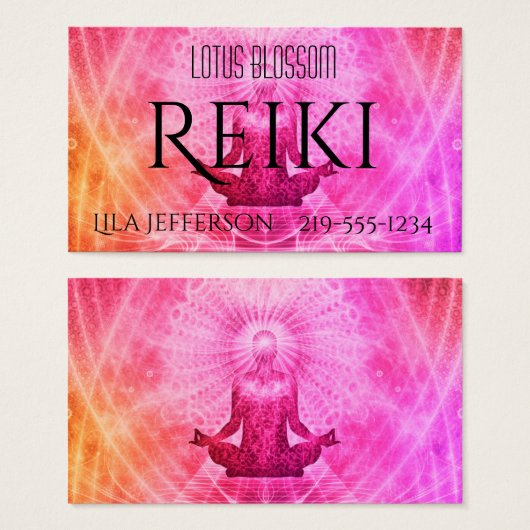 Buddha Meditation in Pinks Reiki (Front & Back)