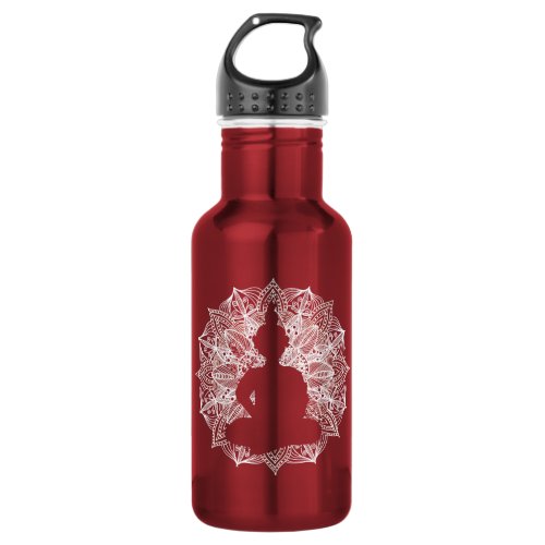 Buddha Meditation Mandala Circle Stainless Steel Water Bottle