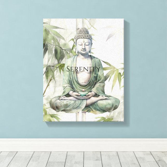 Buddha Meditation Yoga Yin Yang Canvas Print (Insitu(Wood Floor))