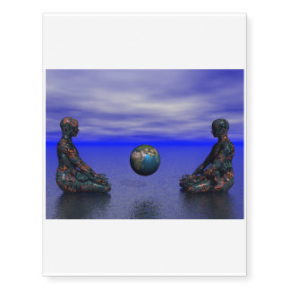 buddha metal and planet temporary tattoos
