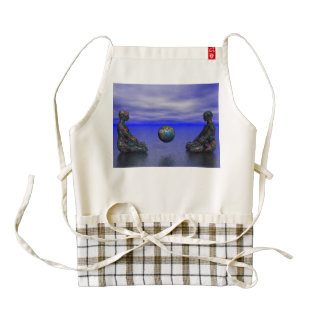 buddha metal and planet zazzle HEART apron