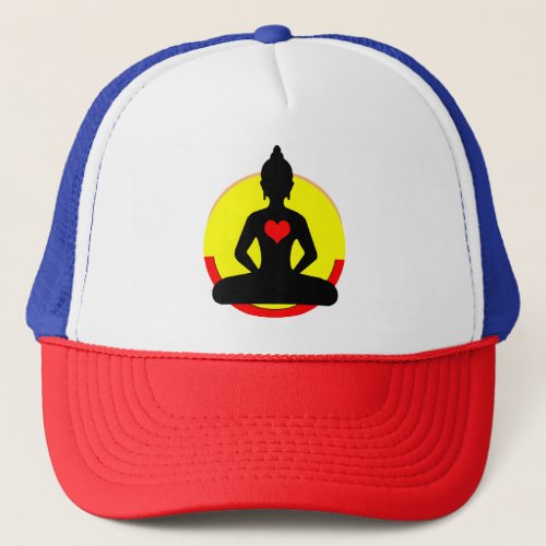 Buddha mind  Heart positive thinking meditation Trucker Hat