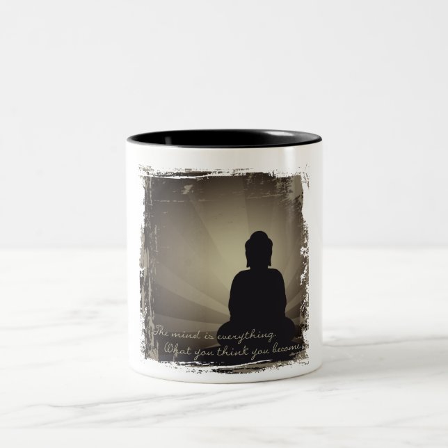 Buddha Mind Is Everything Two-Tone Coffee Mug (Center)