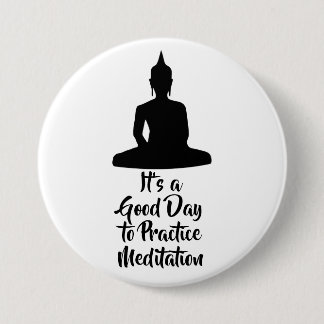 Buddha Mindfulness Meditation Motivation Button