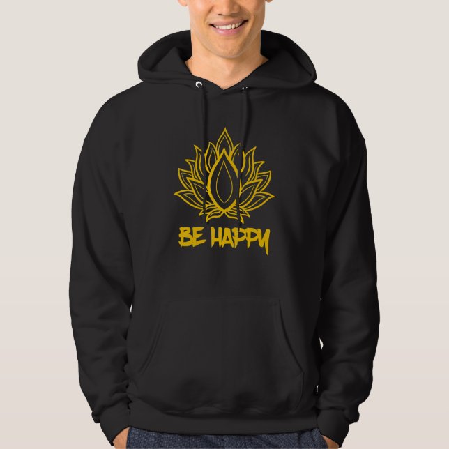 Buddha Monk Namaste Praying Pray Smile Happy Laugh Hoodie (Front)