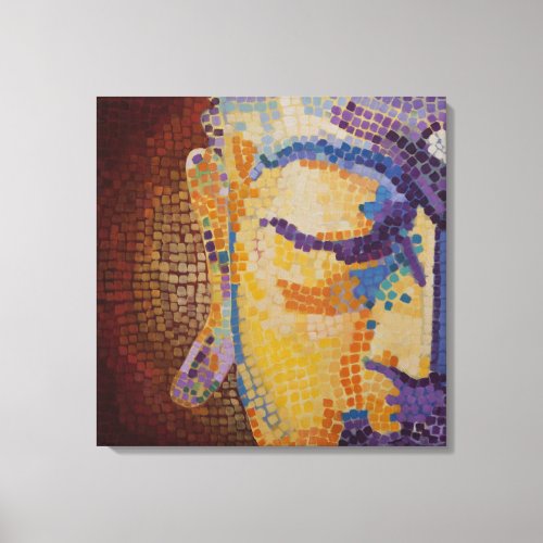 Buddha mosaic painting canvas print