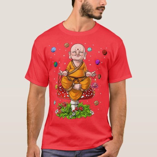 Buddha Mushroom Meditation T_Shirt