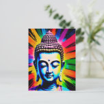 Buddha Neon Decor  Holiday Postcard