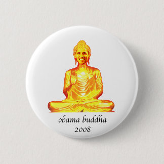 buddha obama pinback button
