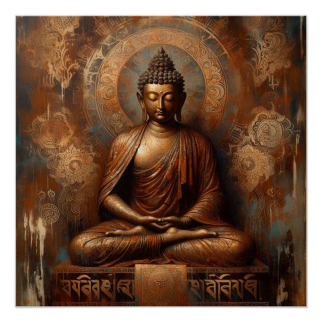 BUDDHA OIL PAINTING #2 POSTER (Front)