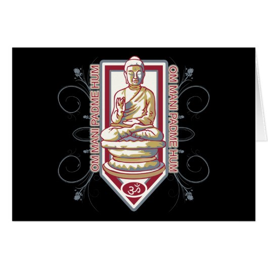 Buddha Om Mani Padma Hum Cards (Front Horizontal)