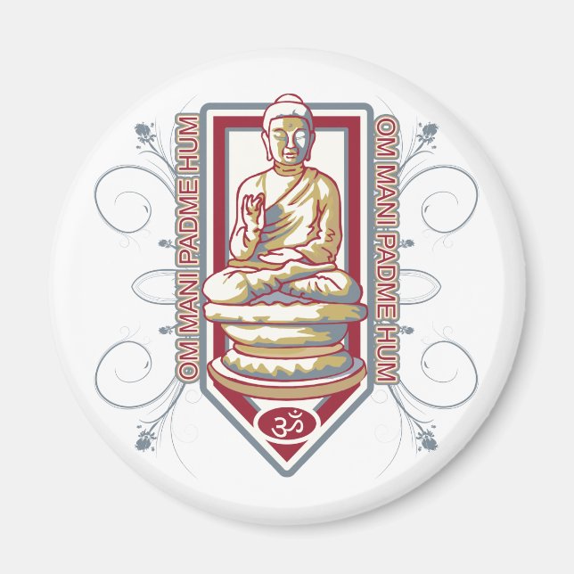 Buddha Om Mani Padma Hum Magnet (Front)