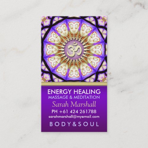 Buddha OM Yoga Meditation Business Card
