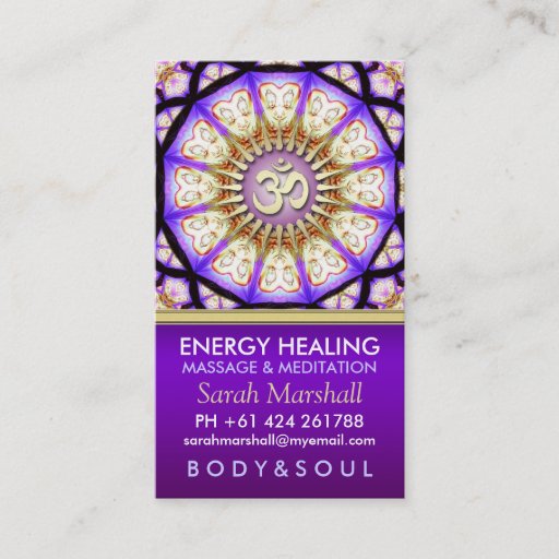 Customizable Buddha OM Yoga Meditation Business Card