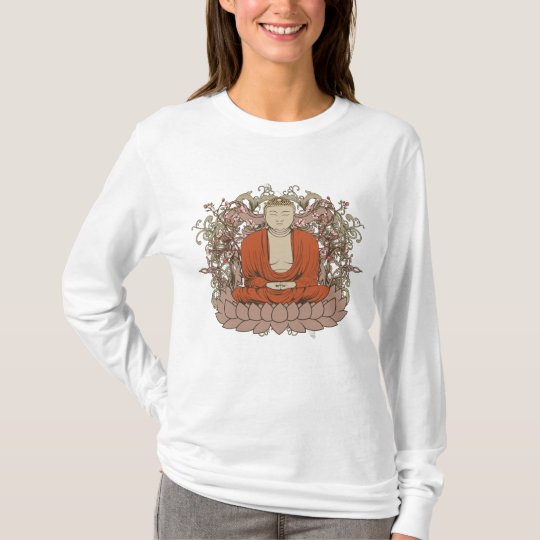 Buddha On Lotus Flower T-Shirt