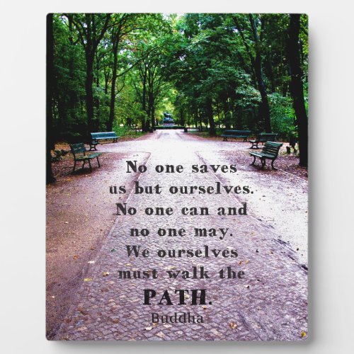 Buddha Path Quote Plaque