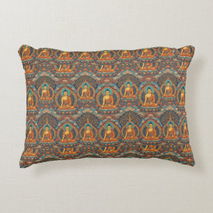 Buddha Pattern Accent Pillow