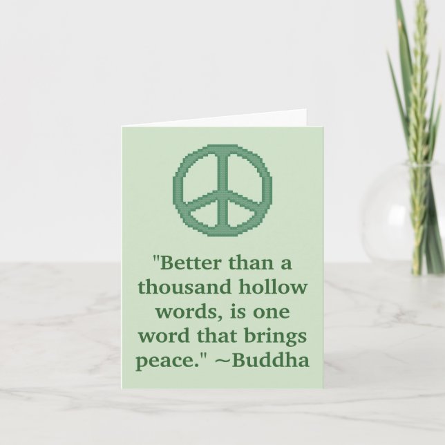 Buddha Peace Quote Card (Front)