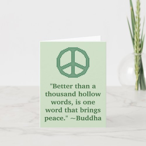 Buddha Peace Quote Card